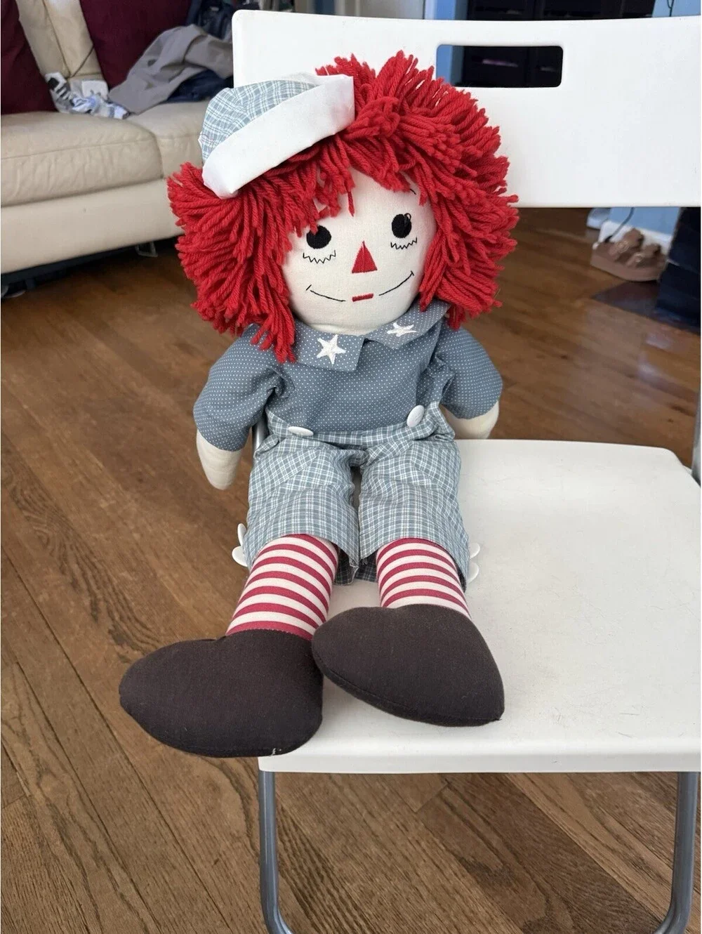 Raggedy Ann Plush Stuffed Doll  About 25’ Tall
